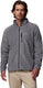 Columbia fast trek ii jacket - fleece vest heren volwassenen - sluiting en zakken met rits - outdoorvest - grijs - maat m