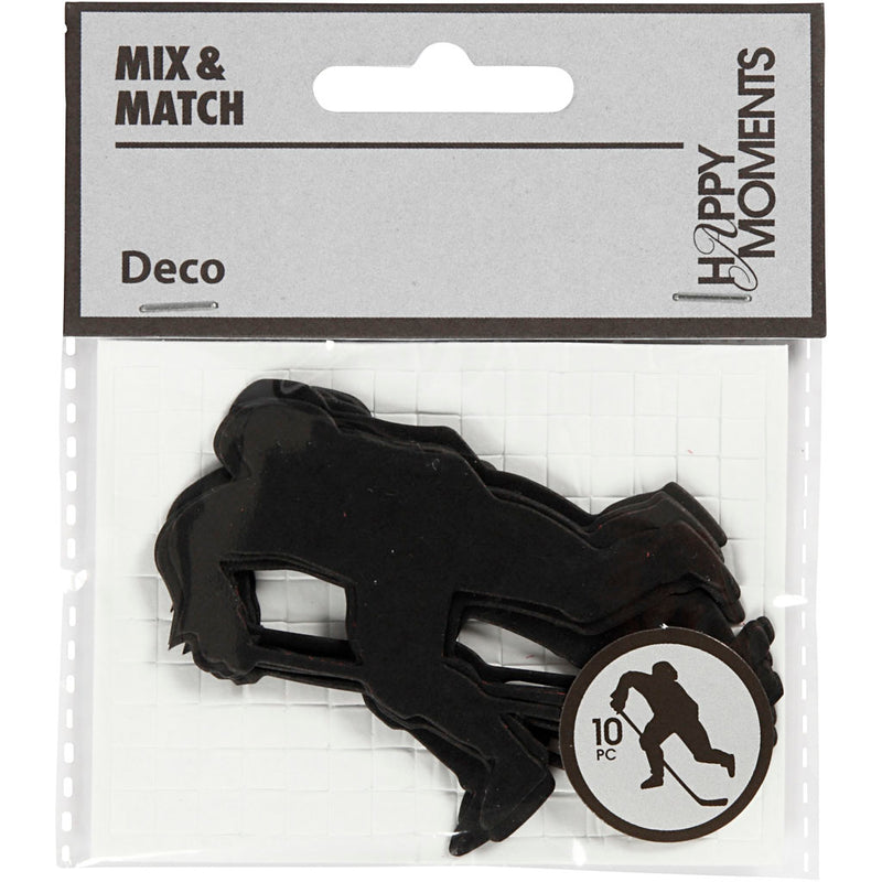 Afbeelding laden in galerijviewer, Https: www.cchobby.nl label-ijshockey-speler-afm-54x64-mm-zwart-10-stuk-1-doos
