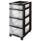 Ladekast really useful boxes 43 l transparant, zwart