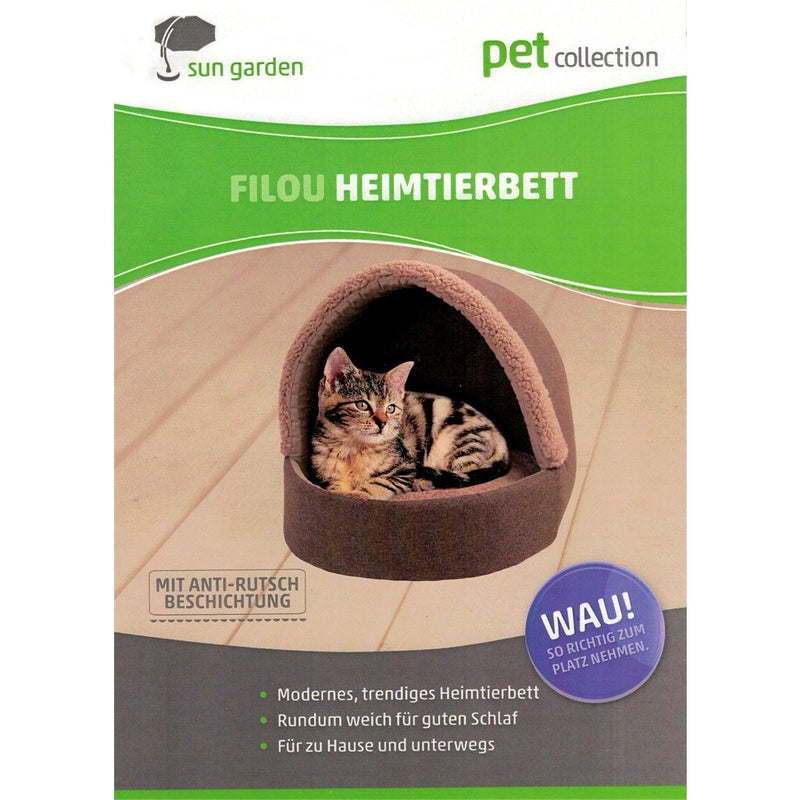 Afbeelding laden in galerijviewer, Sun garden filou luxe honden- en kattenbed 42x45x41cm grijs
