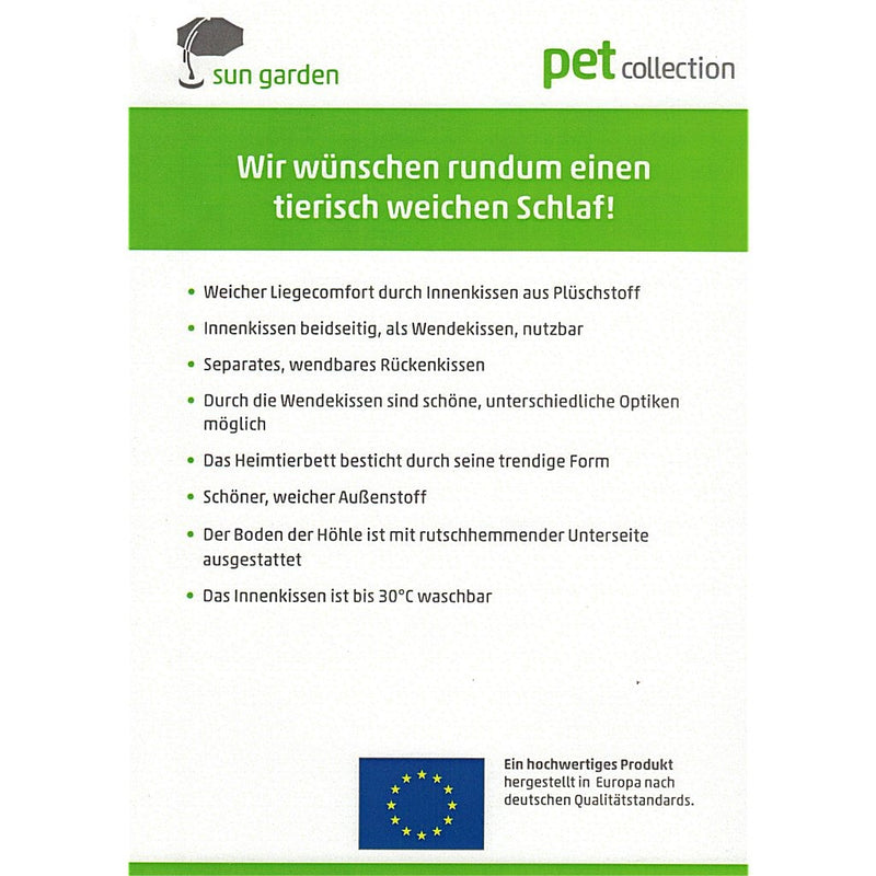 Afbeelding laden in galerijviewer, Sun garden filou luxe honden- en kattenbed 42x45x41cm grijs

