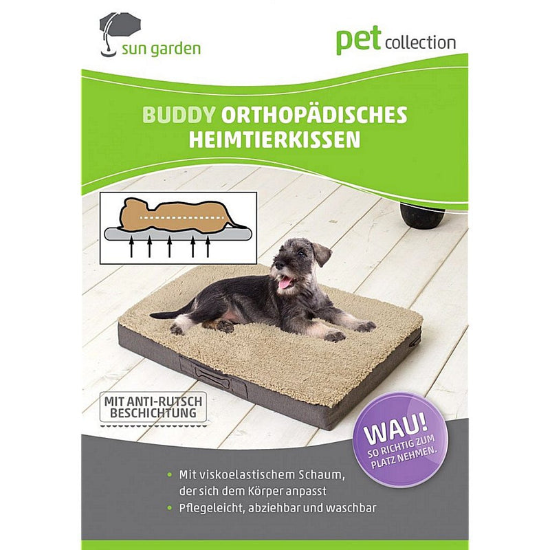 Afbeelding laden in galerijviewer, Sun garden buddy orthopedisch hondenkussen 79x60x8cm donkerbruin
