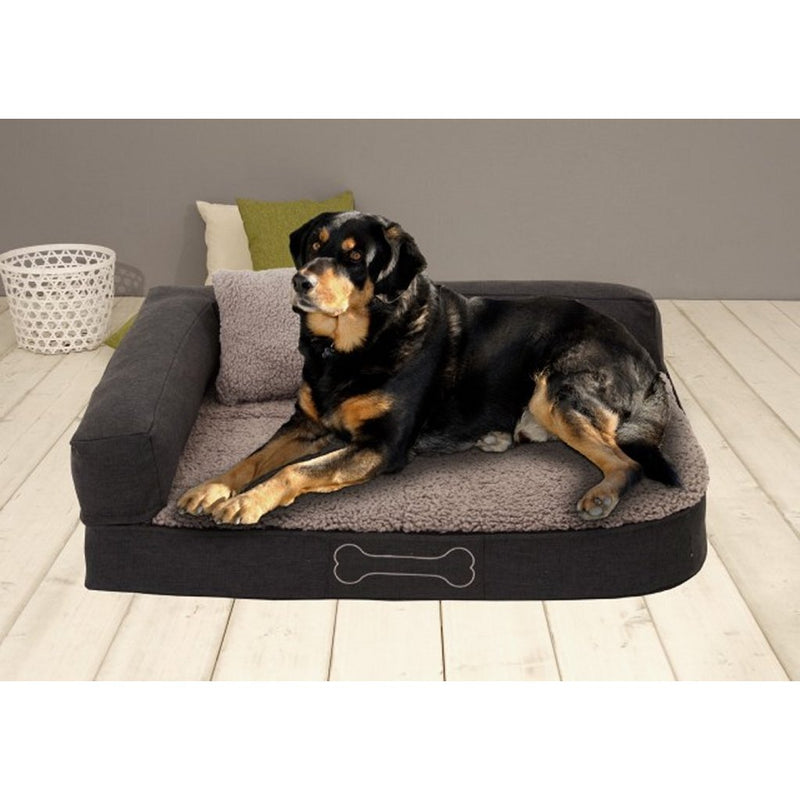 Afbeelding laden in galerijviewer, Sun garden pallina orthopedisch hondenkussen 80x60x25 cm bruin beige
