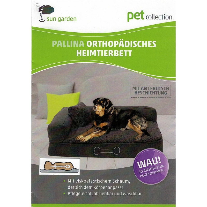 Afbeelding laden in galerijviewer, Sun garden pallina orthopedisch hondenkussen 80x60x25cm antraciet grijs
