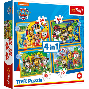 Paw patrol trefl 4in1 puzzel 35-70 stukjes