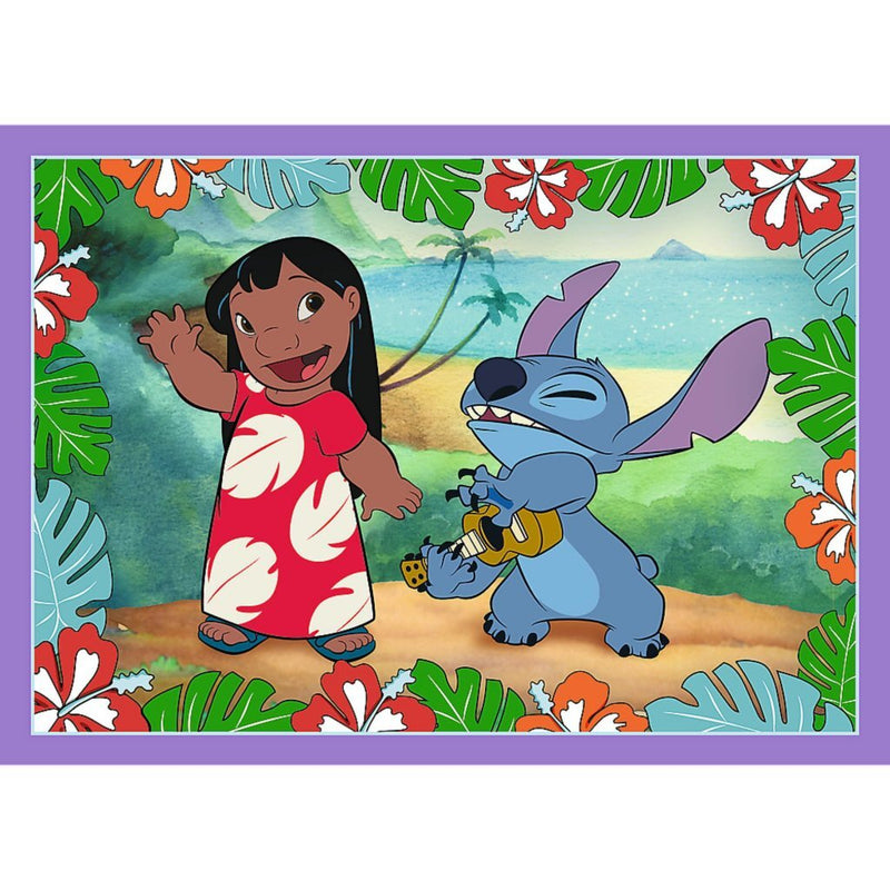 Afbeelding laden in galerijviewer, Trefl disney stitch 4in1 puzzel 35-70 stukjes
