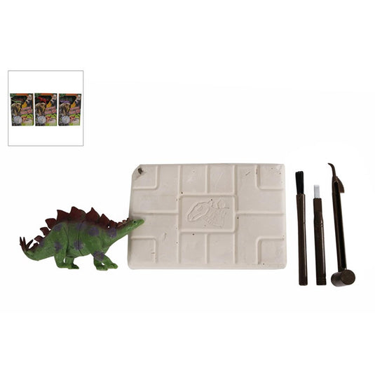 Dinoworld fossiel hakken puzzel met extra dinosaurus figuur