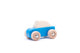 Bajo houten pullback auto blauw. 8,7x5,7