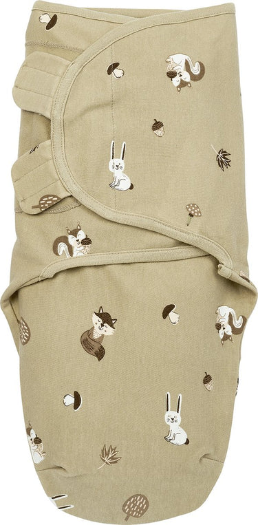 Meyco baby forest animals swaddle inbakerdoek - sand - 4-6 maanden - 1.0 tog