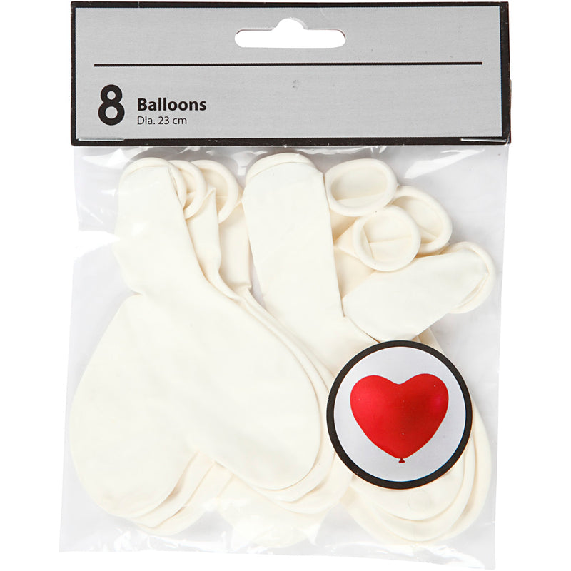 Afbeelding laden in galerijviewer, Https: www.cchobby.nl ballonnen-hart-wit-8-stuk-1-doos
