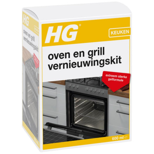 Hg oven en grill vernieuwingskit verwijdert hardnekkige aanbakresten