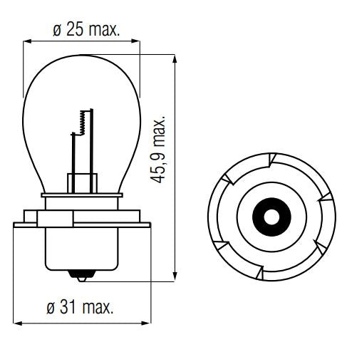 Afbeelding laden in galerijviewer, Bosma lamp 12v-25w p26s
