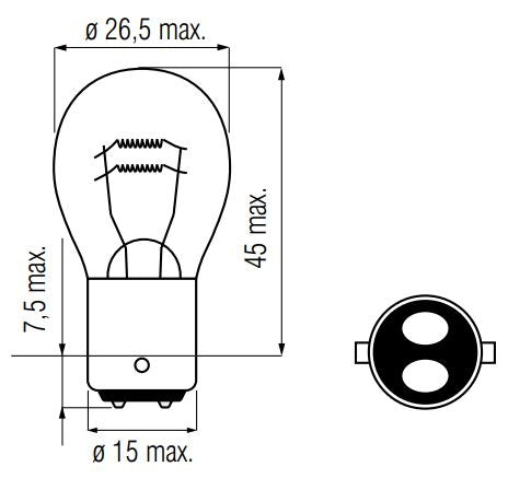 Afbeelding laden in galerijviewer, Bosma lamp 12v-25 25w bax15d
