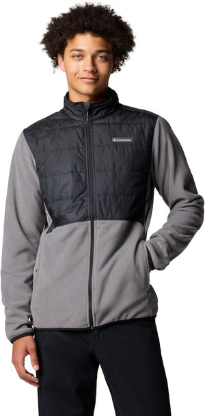 Columbia basin butte™ full zip fleece ii men's outdoorvest - city grey, black - maat s