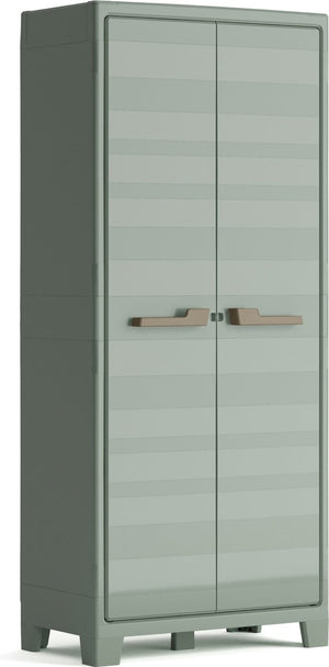 Keter planet outdoor multispace opbergkast - 44x80x182cm - licht grijs