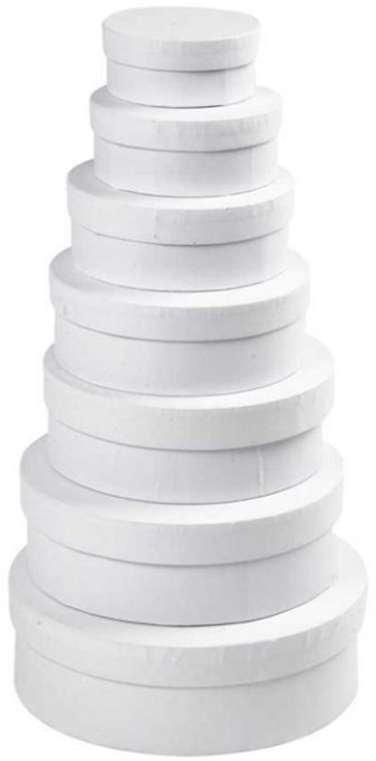 Creativ company ronde dozen set 7 stuks h: 4-7 cm d: 8.5-21.5 cm