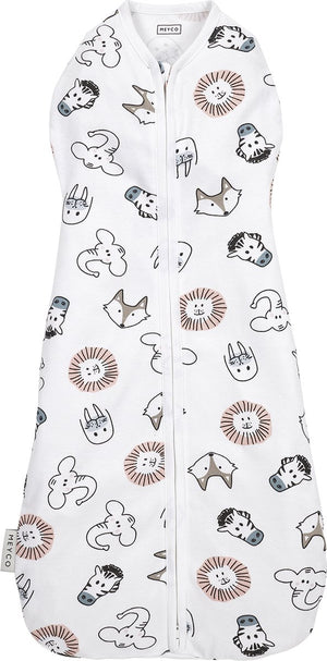 Meyco baby animal cocoon inbakerslaapzak - multicolour - 4-8 maanden - 70cm - 0.3 tog