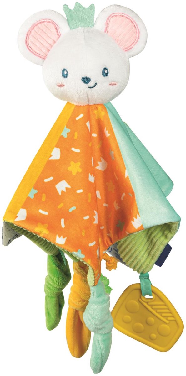Afbeelding laden in galerijviewer, Clementoni knuffeldoekje muis soft cuddles - knuffeldoek met strikjes - wasbaar kraamcadeau jongen of meisje - baby comforter vanaf 0 maanden
