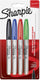 Sharpie permanentmarkers | fijne punt | zwarte, blauwe, rode en groene inkt | 4 stuks