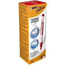 Whiteboard marker velleda pocket liquid bic rood