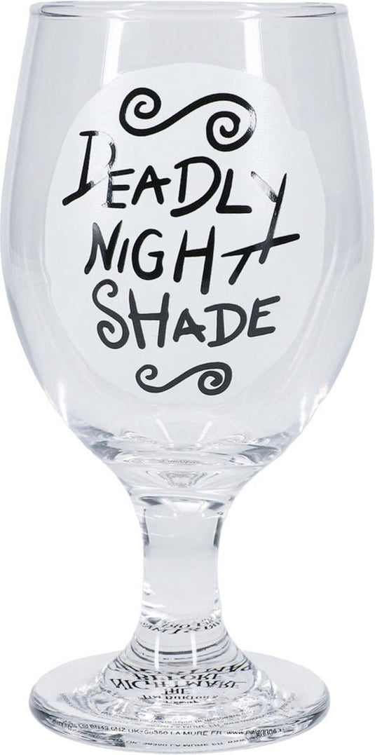 Paladone nightmare before christmas glow in the dark glass – officieel gelicentieerde deadly nightshade beker voor halloween jack skellington‑fans, 350 ml-