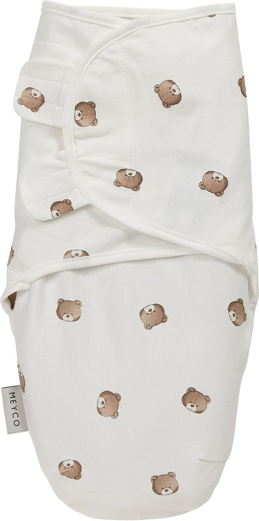 Meyco baby bear swaddle inbakerdoek - multicolour - 0-3 maanden - 1.0 tog