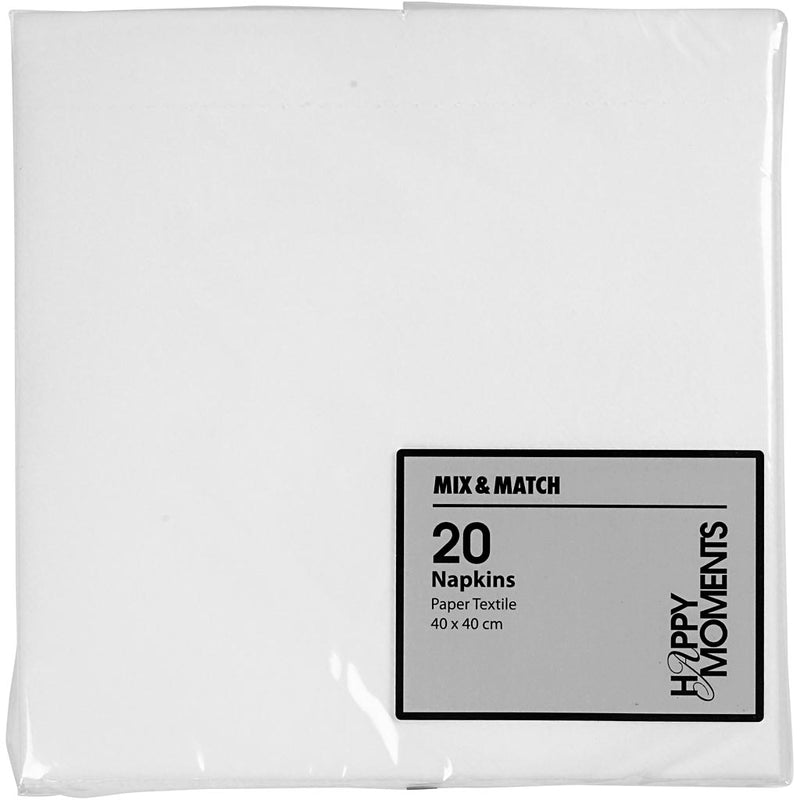Afbeelding laden in galerijviewer, Https: www.cchobby.nl servetten-afm-40x40-cm-60-gr-wit-20-stuk-1-doos
