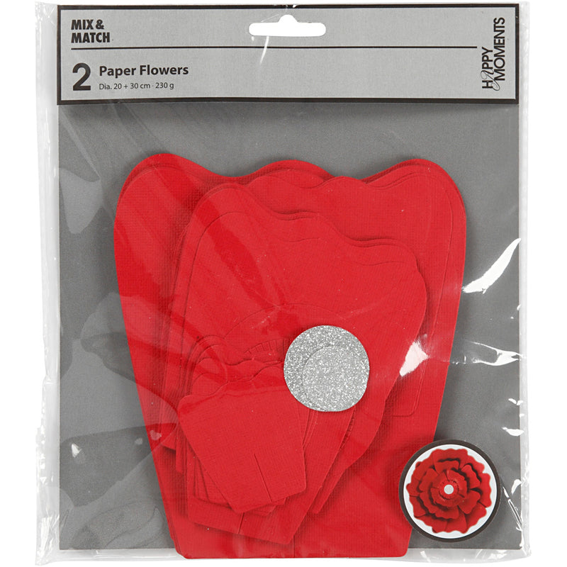 Afbeelding laden in galerijviewer, Https: www.cchobby.nl papieren-bloemen-d-15-25-cm-230-gr-rood-2-stuk-1-doos
