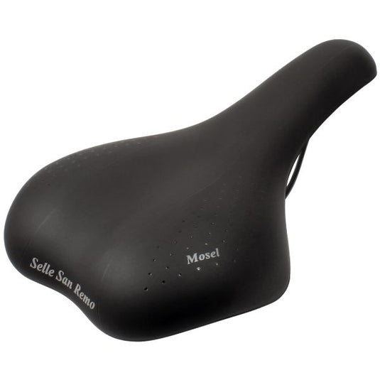 Selle san remo fietszadel mosel voor stads- trekkingfietsen - zwart (werkplaatsverpakking)