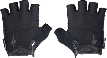 Specialized body geometry dual gel half-finger gloves