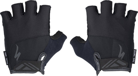 Specialized body geometry dual gel half-finger gloves