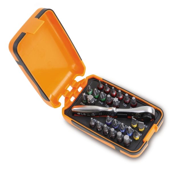 Afbeelding laden in galerijviewer, Beta Ratelsleutel Tools 860 C27 met schroefbitset 27 delig in box
