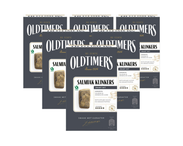 Oldtimers salmiak klinkers zwart-wit (6x 185gr)
