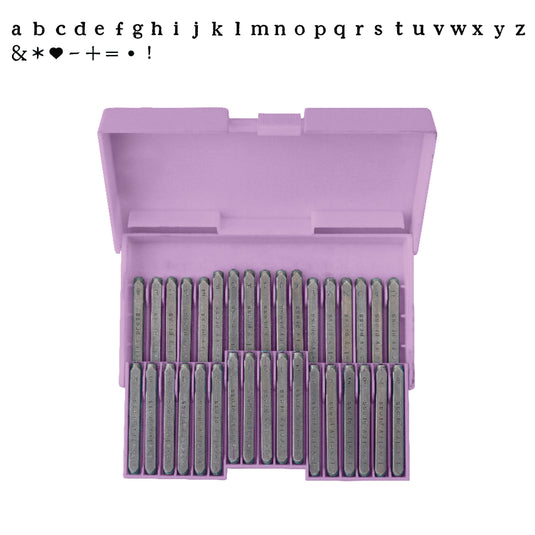 We r makers • alphabet stamps lower case and symbols with case