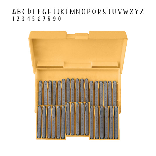 We r makers • alphabet stamps handwritten font upper case and numbers with case