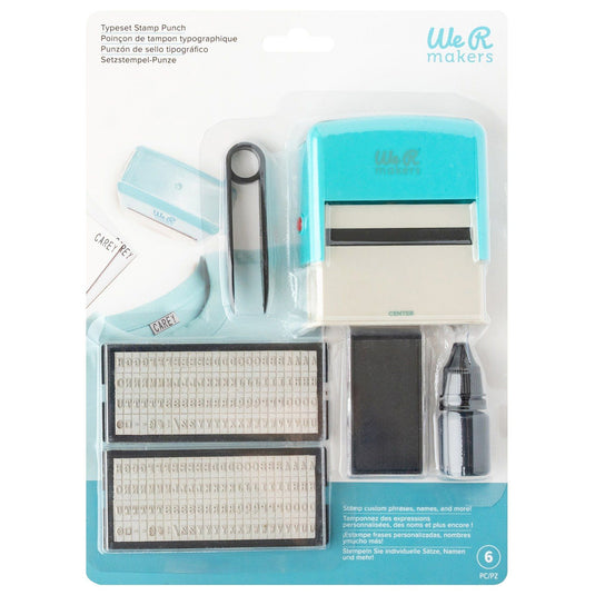 We r makers • typeset stamp punch 6pcs