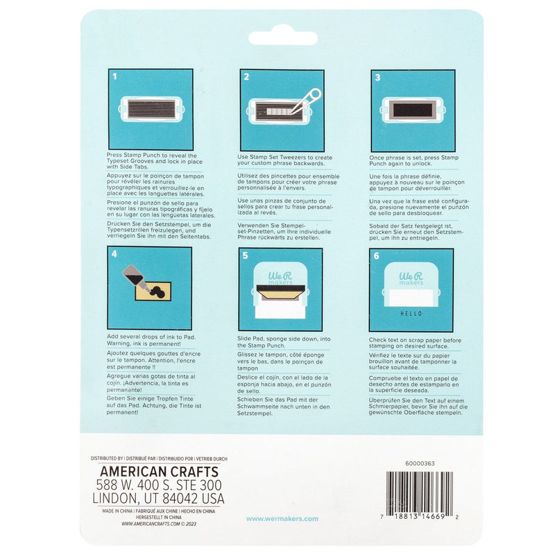 Afbeelding laden in galerijviewer, We r makers • typeset stamp punch 6pcs
