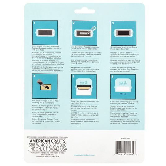 We r makers • typeset stamp punch 6pcs