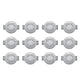 We r makers • charm staples round with leaf emboss silver 12pcs