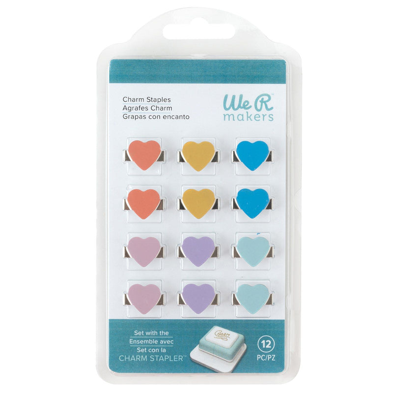 Afbeelding laden in galerijviewer, We r makers • charm staples heart multi color 12pcs
