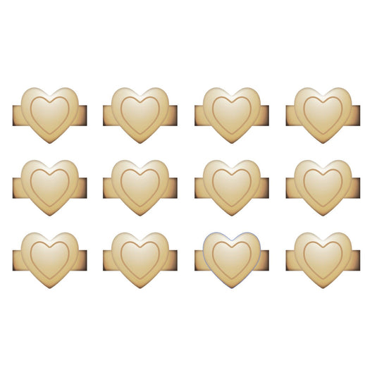 We r makers • charm staples heart gold 12pcs