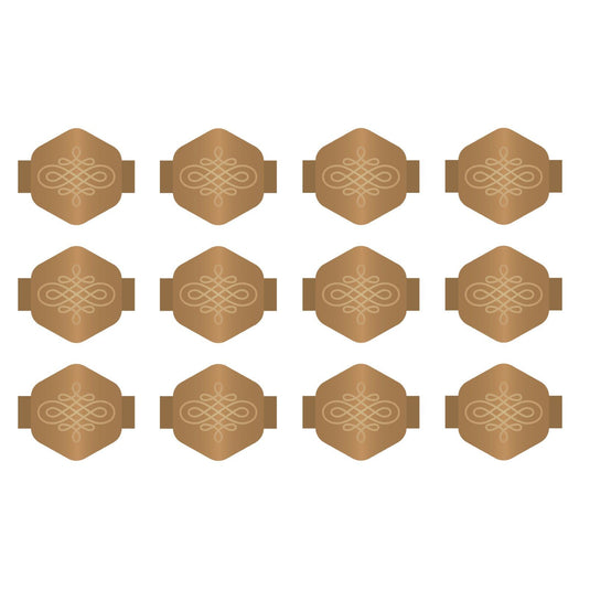 We r makers • charm staples hexagon with knot emboss copper 12pcs