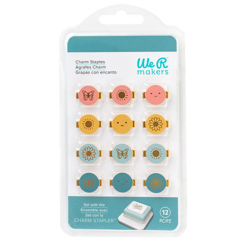 Afbeelding laden in galerijviewer, We r makers • charm stapler round with designs multi color 12pcs
