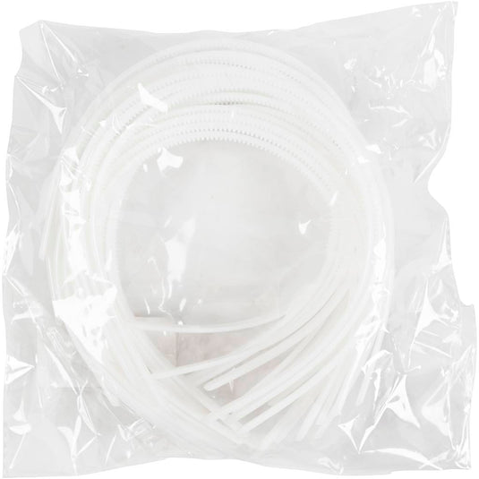 Creativ company haarbanden, b: 8 mm, 20 stuks, wit