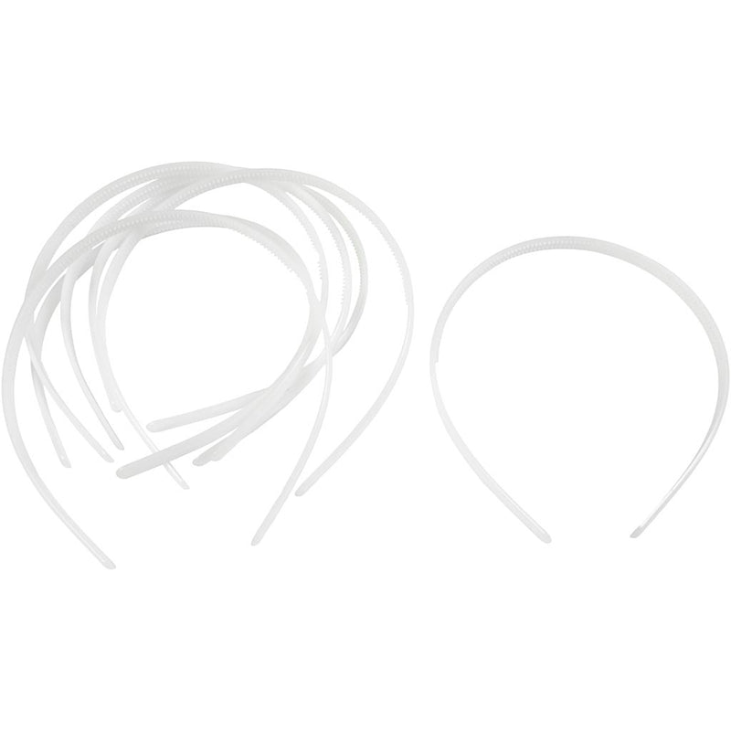 Afbeelding laden in galerijviewer, Creativ company haarbanden, b: 8 mm, 20 stuks, wit
