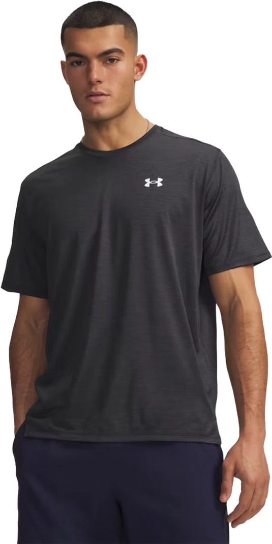 Under armour ua tech vent ss-blk heren sportshirt - ultimate zwart - wit xxl