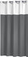 Sealskin double douchegordijn 180x200 cm - polyester katoen - grijs