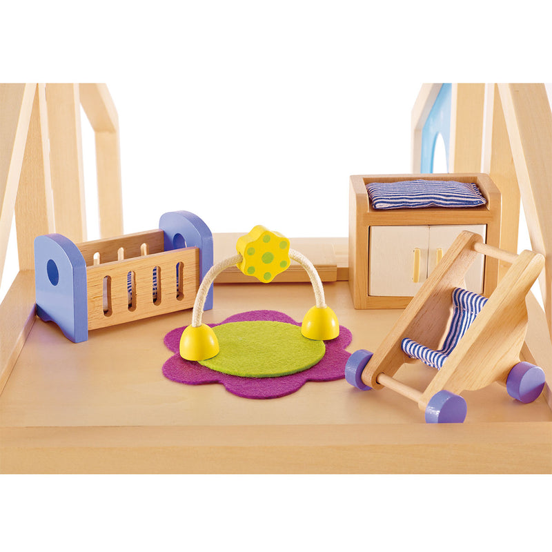 Afbeelding laden in galerijviewer, Hape poppenhuis babykamer
