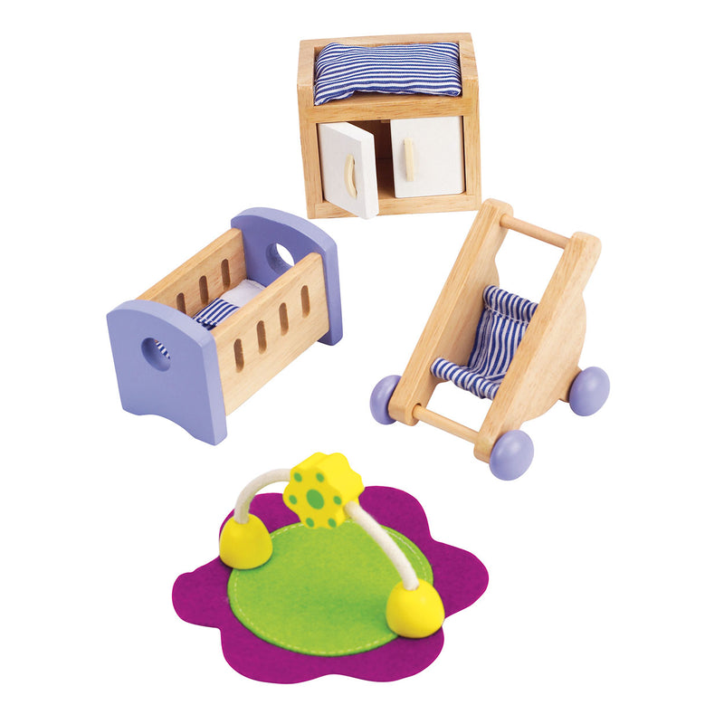 Afbeelding laden in galerijviewer, Hape poppenhuis babykamer

