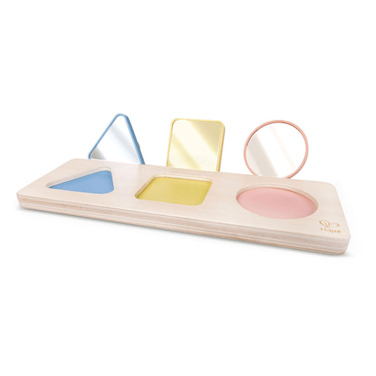 Hape montessori spiegel vormenpuzzel hout
